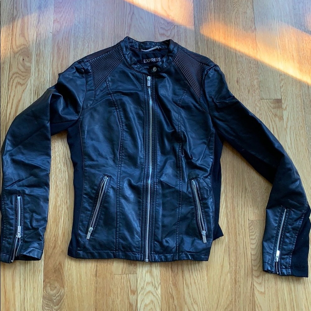 Black motto jacket